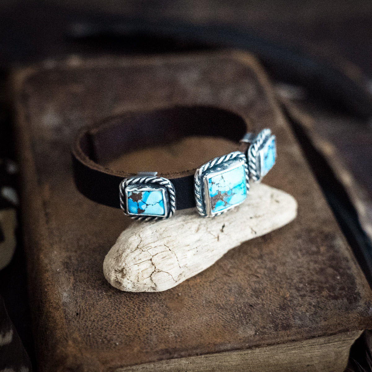 Trinity Golden Lavender Turquoise Bracelet
