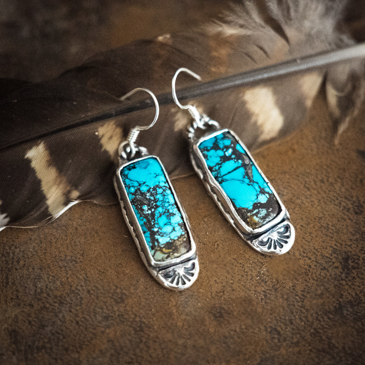 Spirit Rider Cloud Mountain Turquoise Earrings