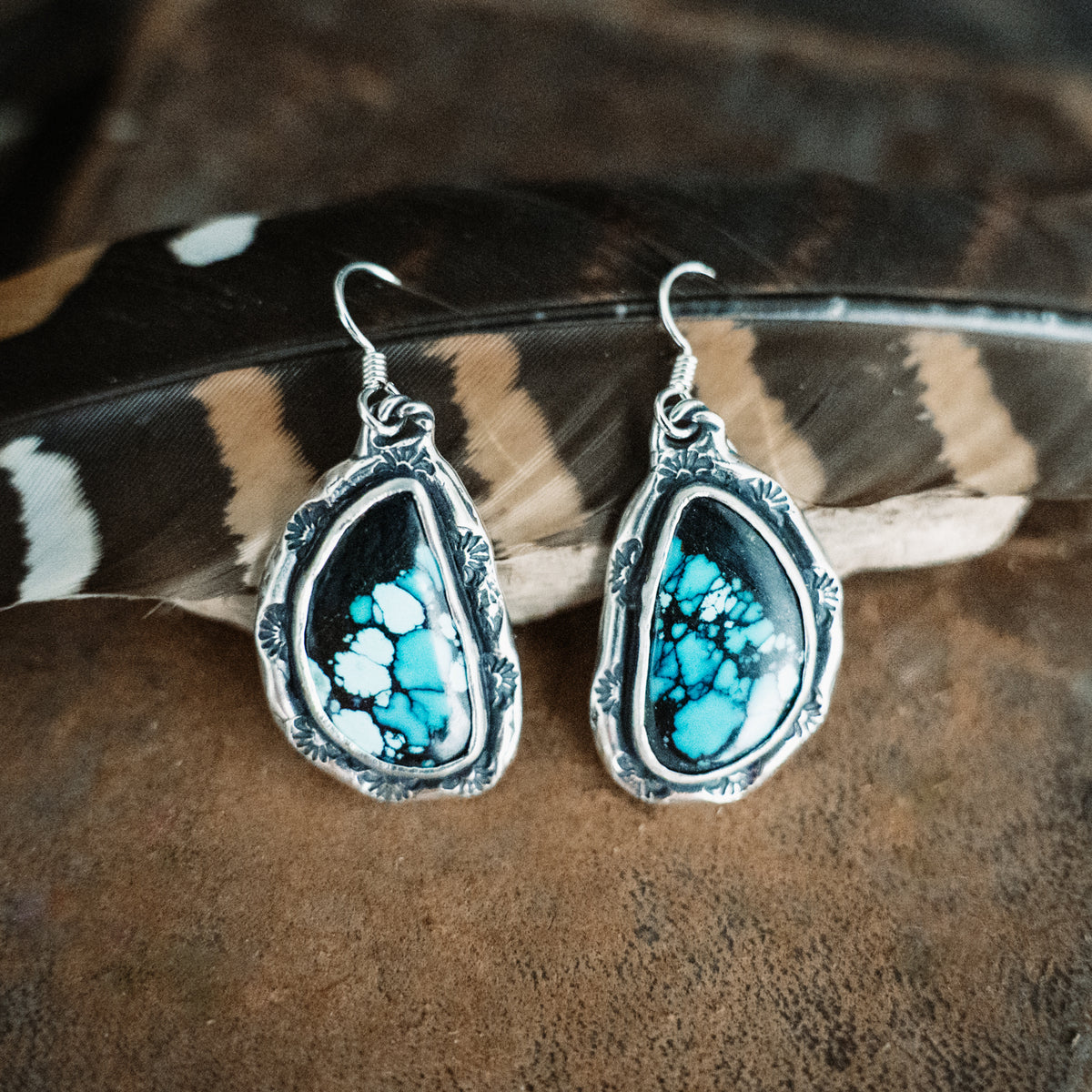 Mystic Lake Mountain Turquoise Earrings
