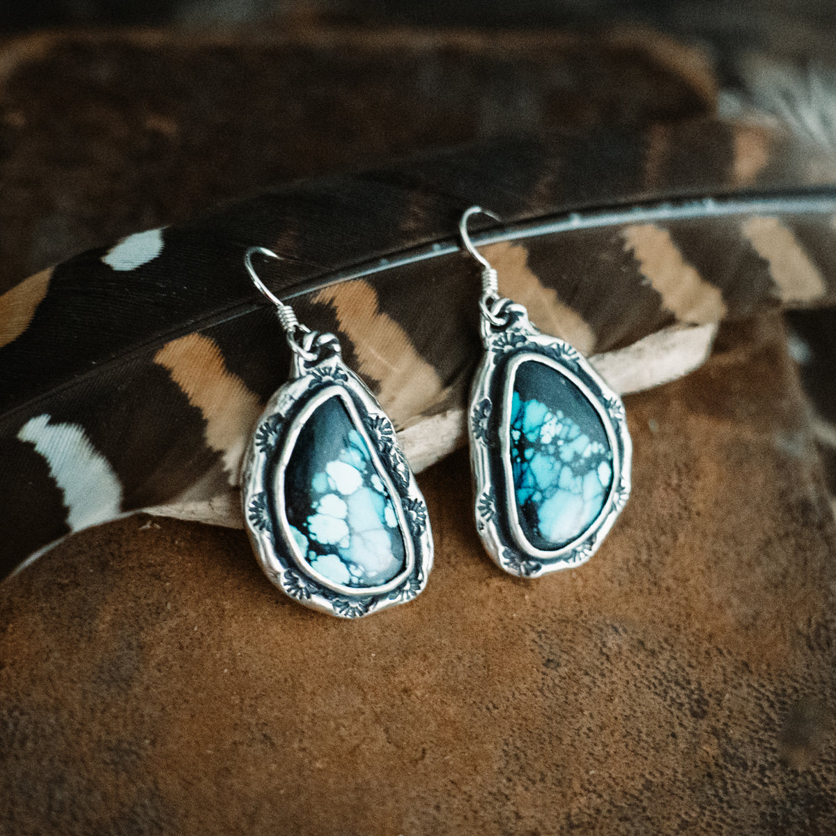 Mystic Lake Mountain Turquoise Earrings