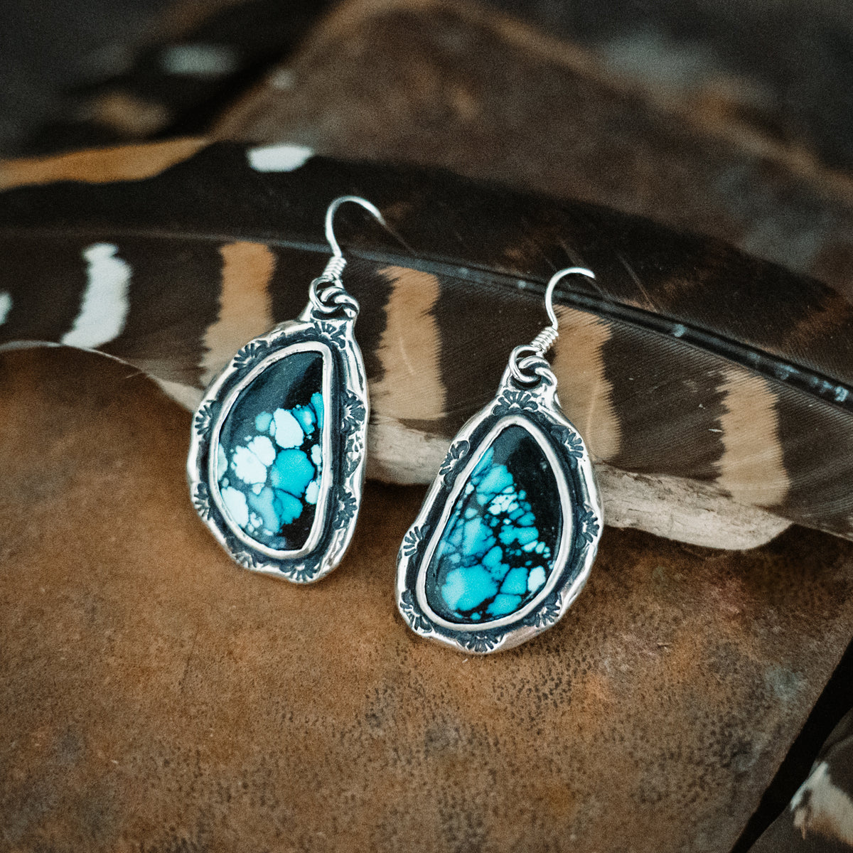 Mystic Lake Mountain Turquoise Earrings