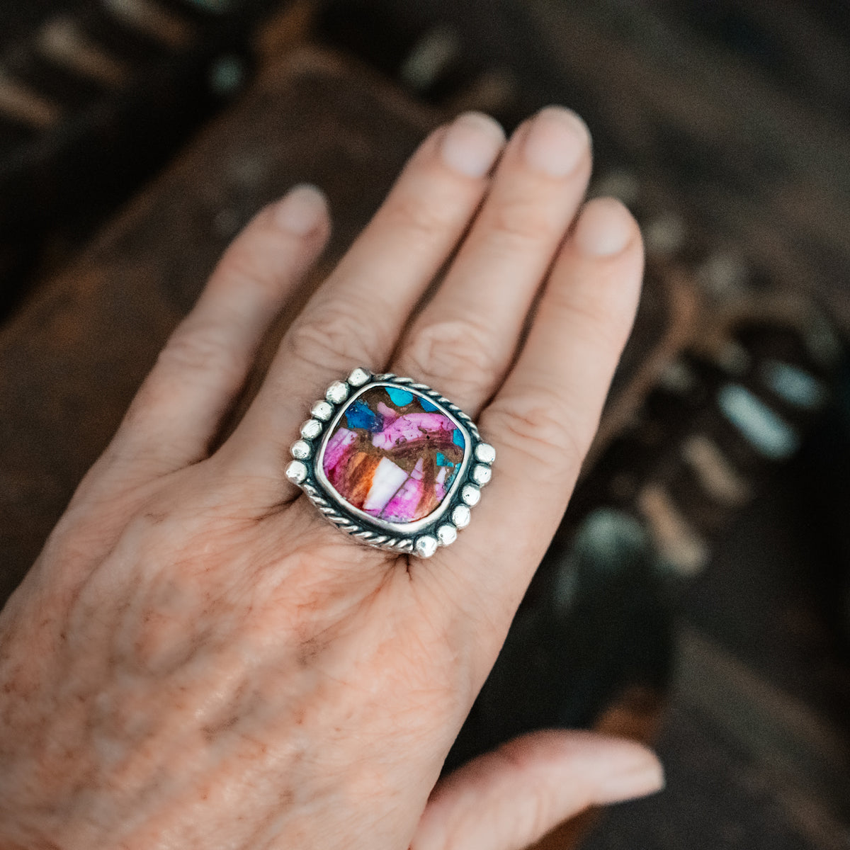 Kingman Confetti Ring -adjusted to your size
