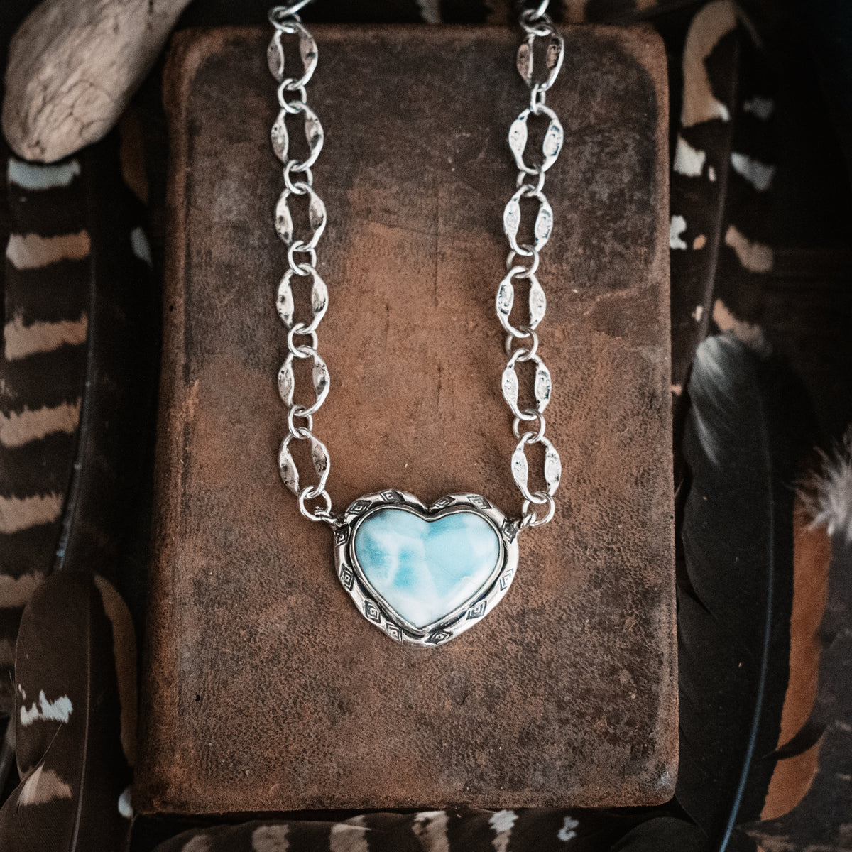 Courage My Love Larimar Necklace