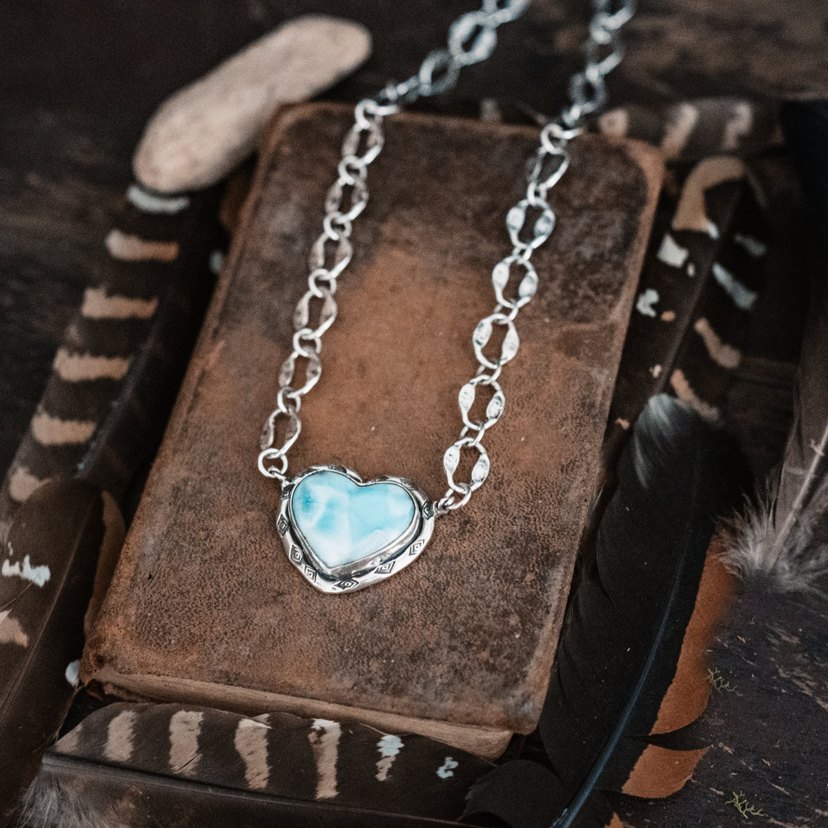 Courage My Love Larimar Necklace