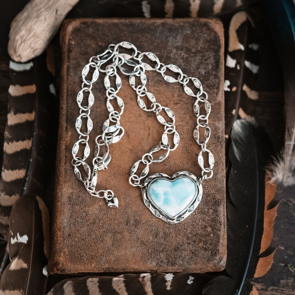 Courage My Love Larimar Necklace