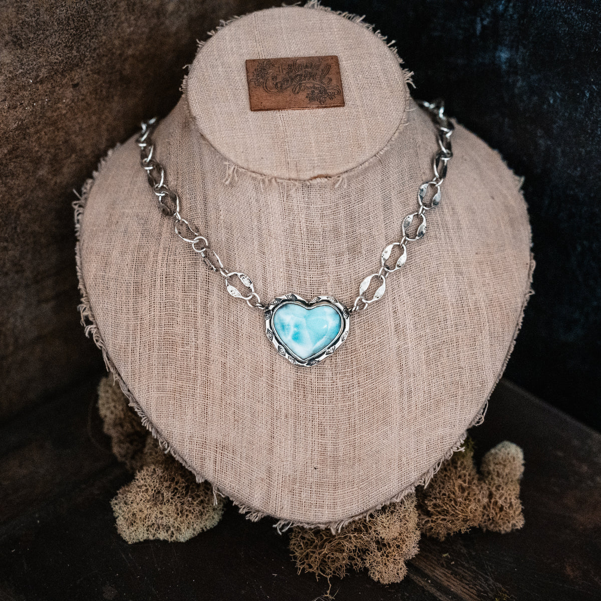 Courage My Love Larimar Necklace
