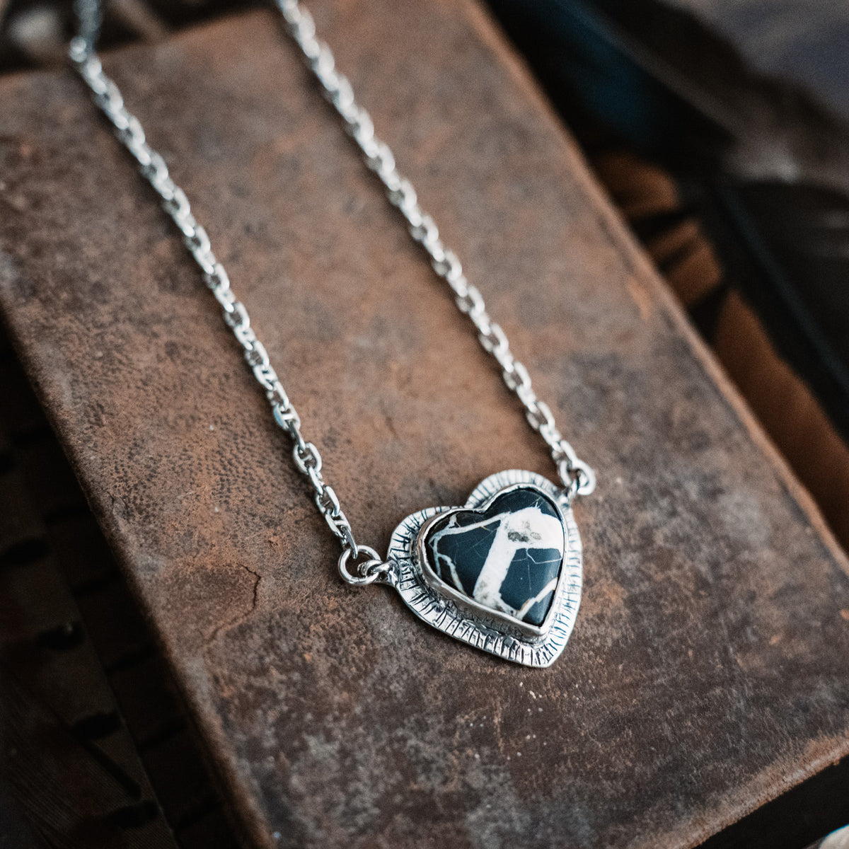 Courage My Love Necklace - White Buffalo Turquoise