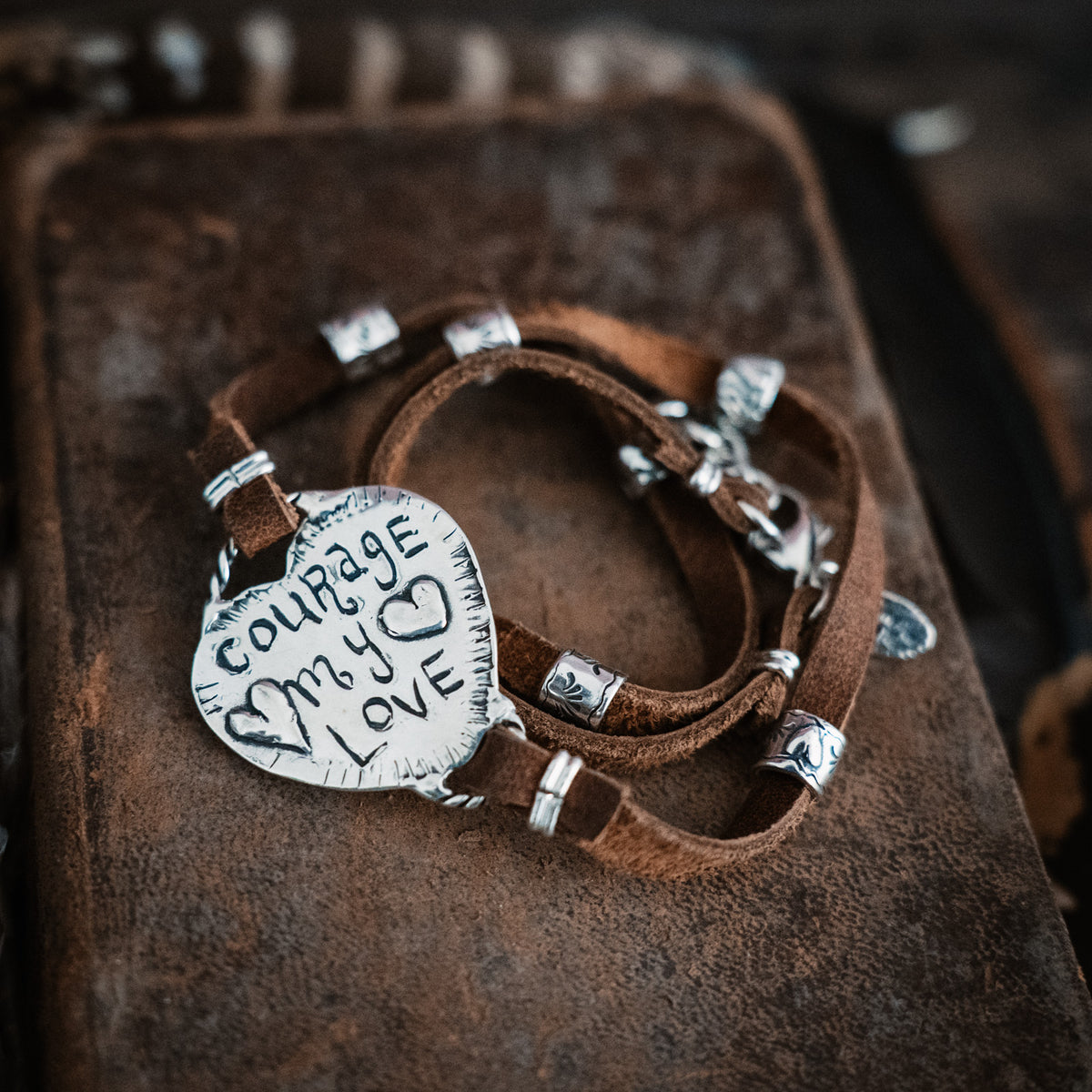 Courage My Love Confetti Wrap Bracelet