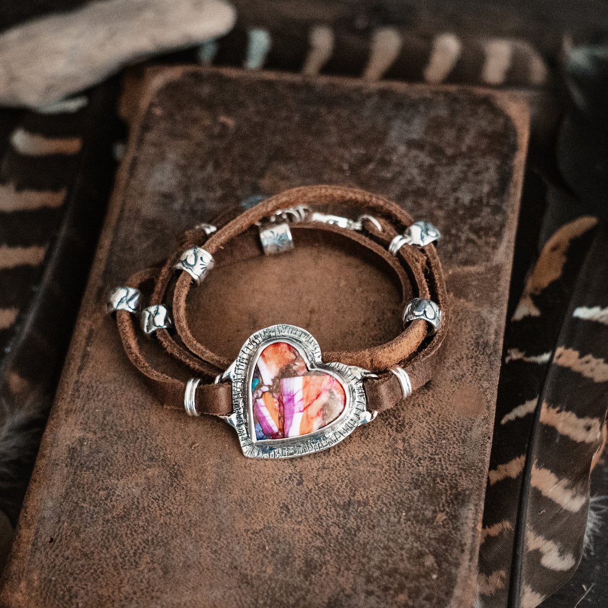 Courage My Love Confetti  Wrap Bracelet