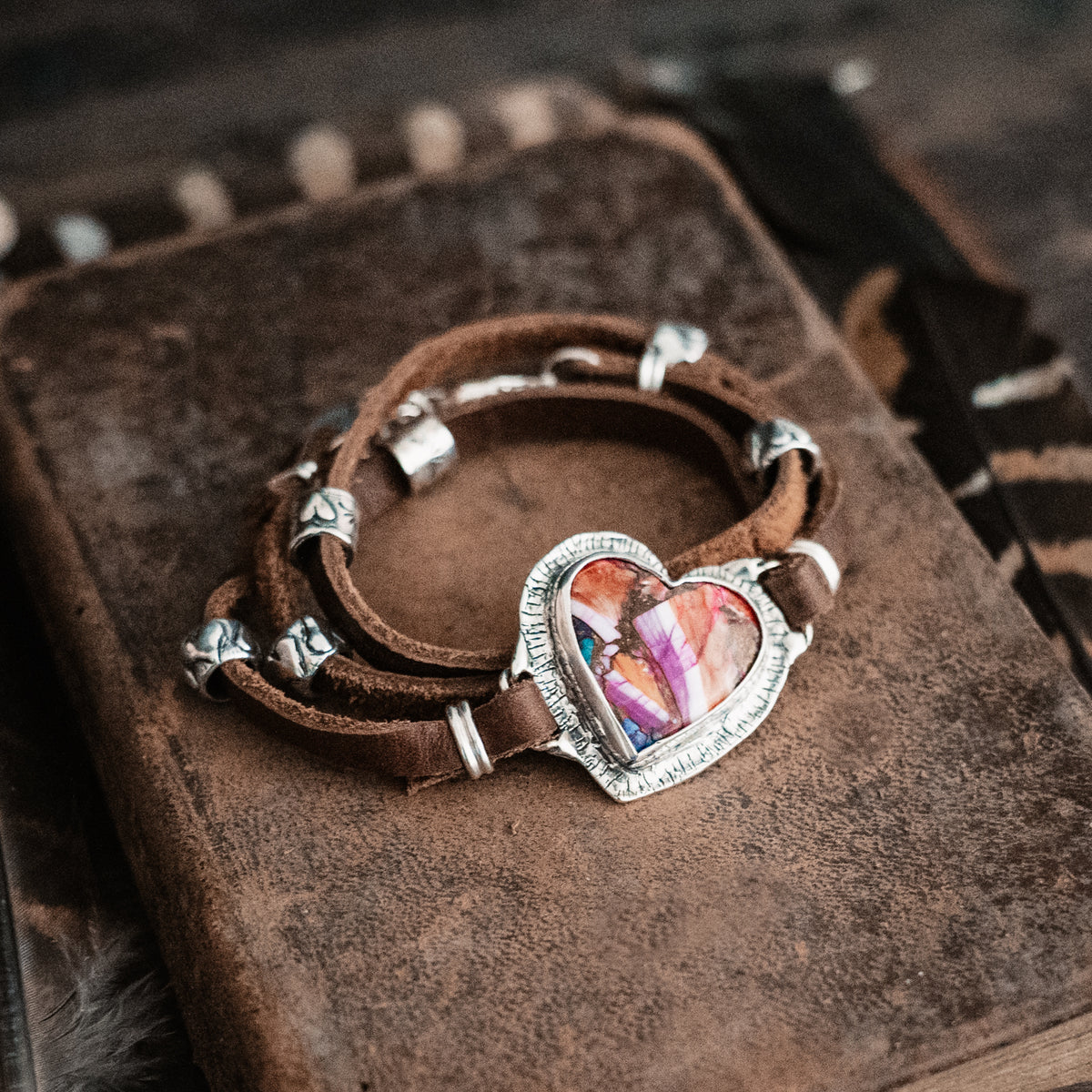 Courage My Love Confetti  Wrap Bracelet