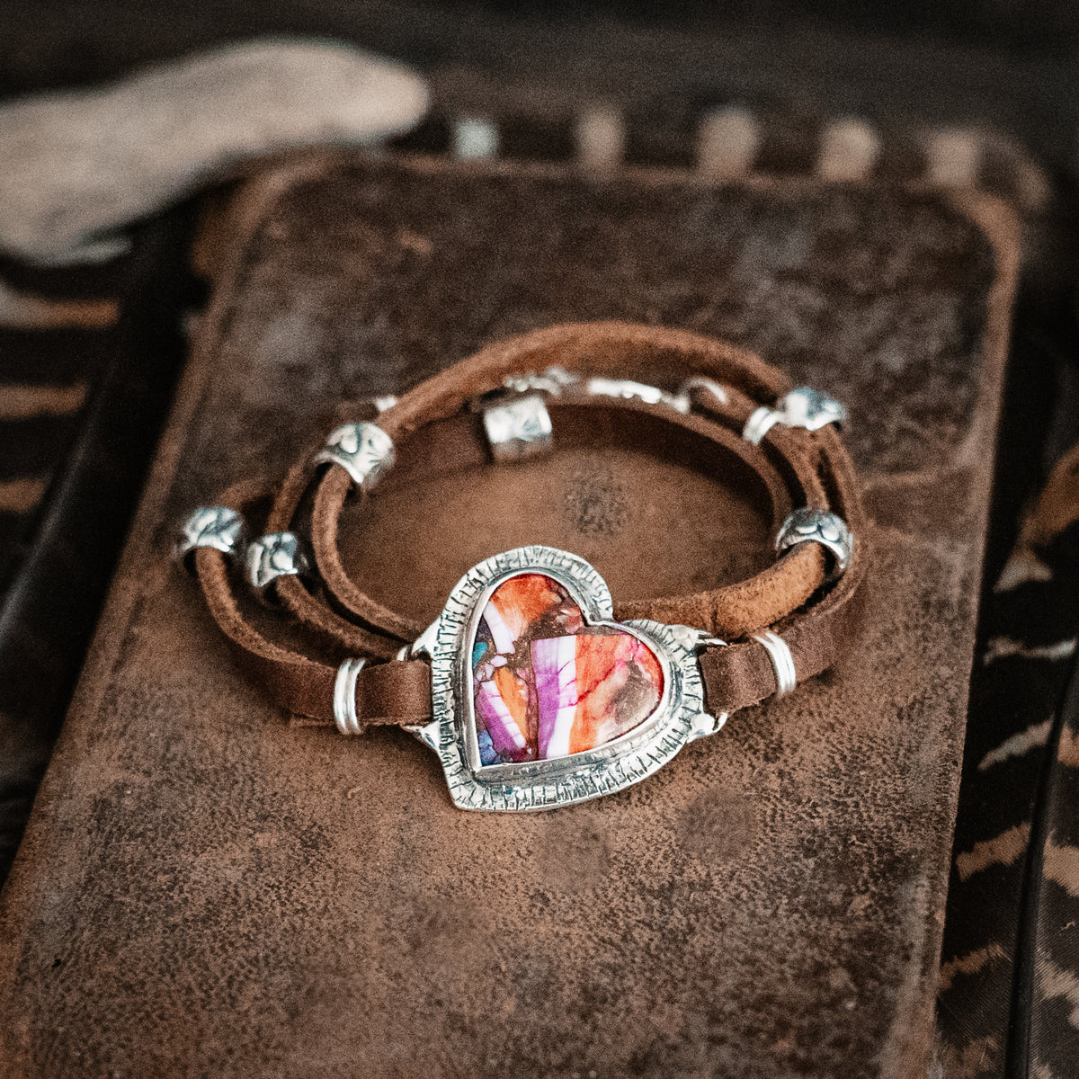 Courage My Love Confetti  Wrap Bracelet