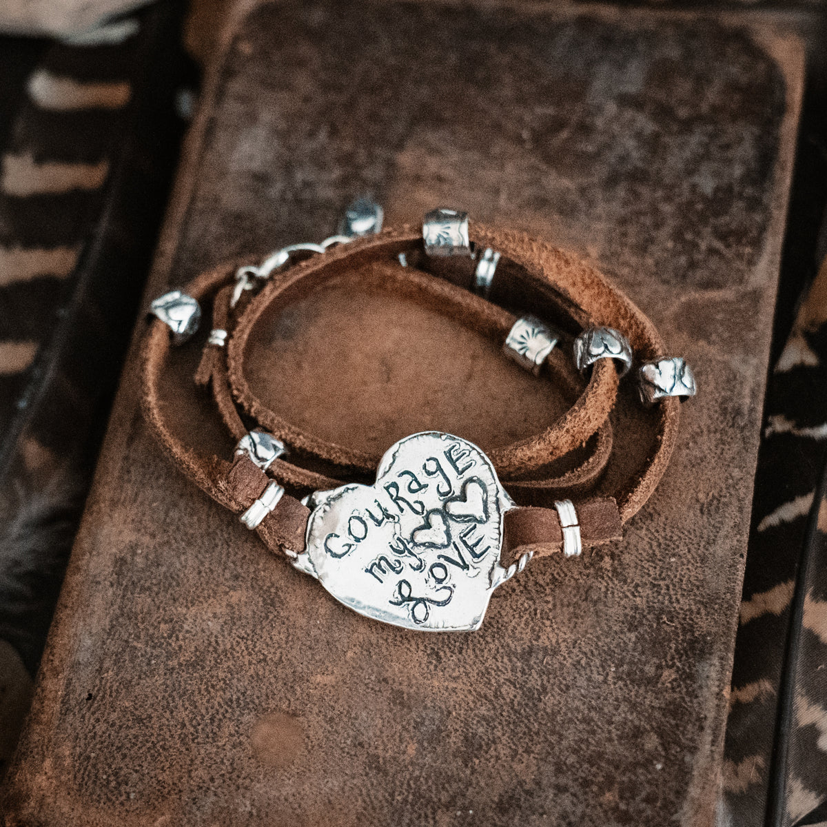 Courage My Love Confetti  Wrap Bracelet