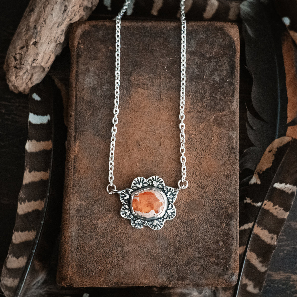Courage To Bloom Fire Opal Necklace