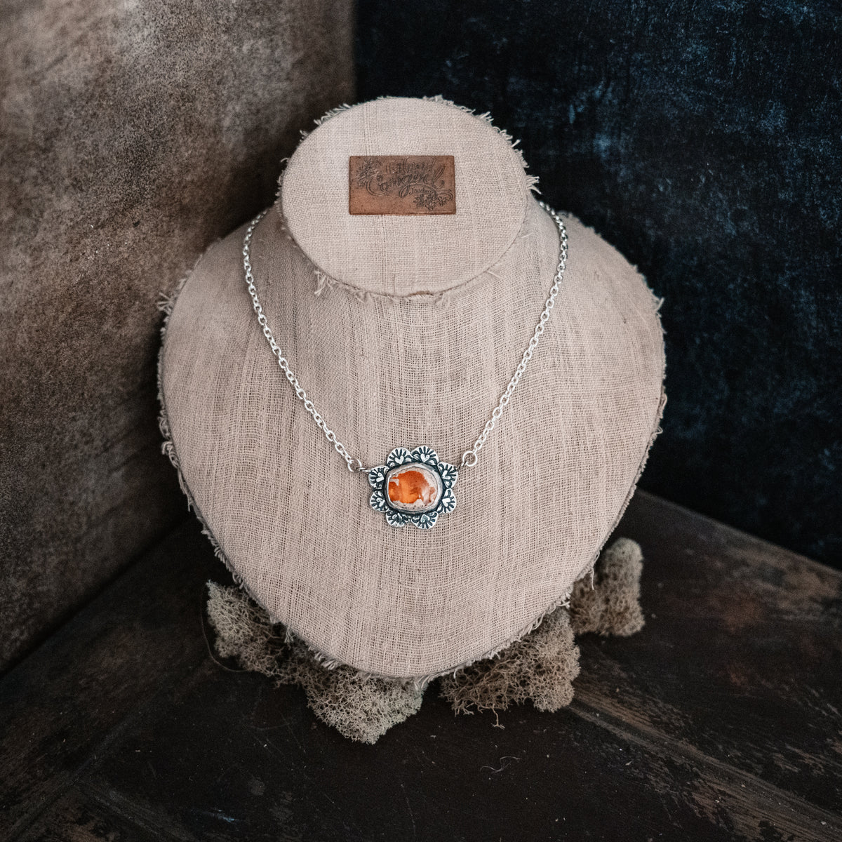 Courage To Bloom Fire Opal Necklace