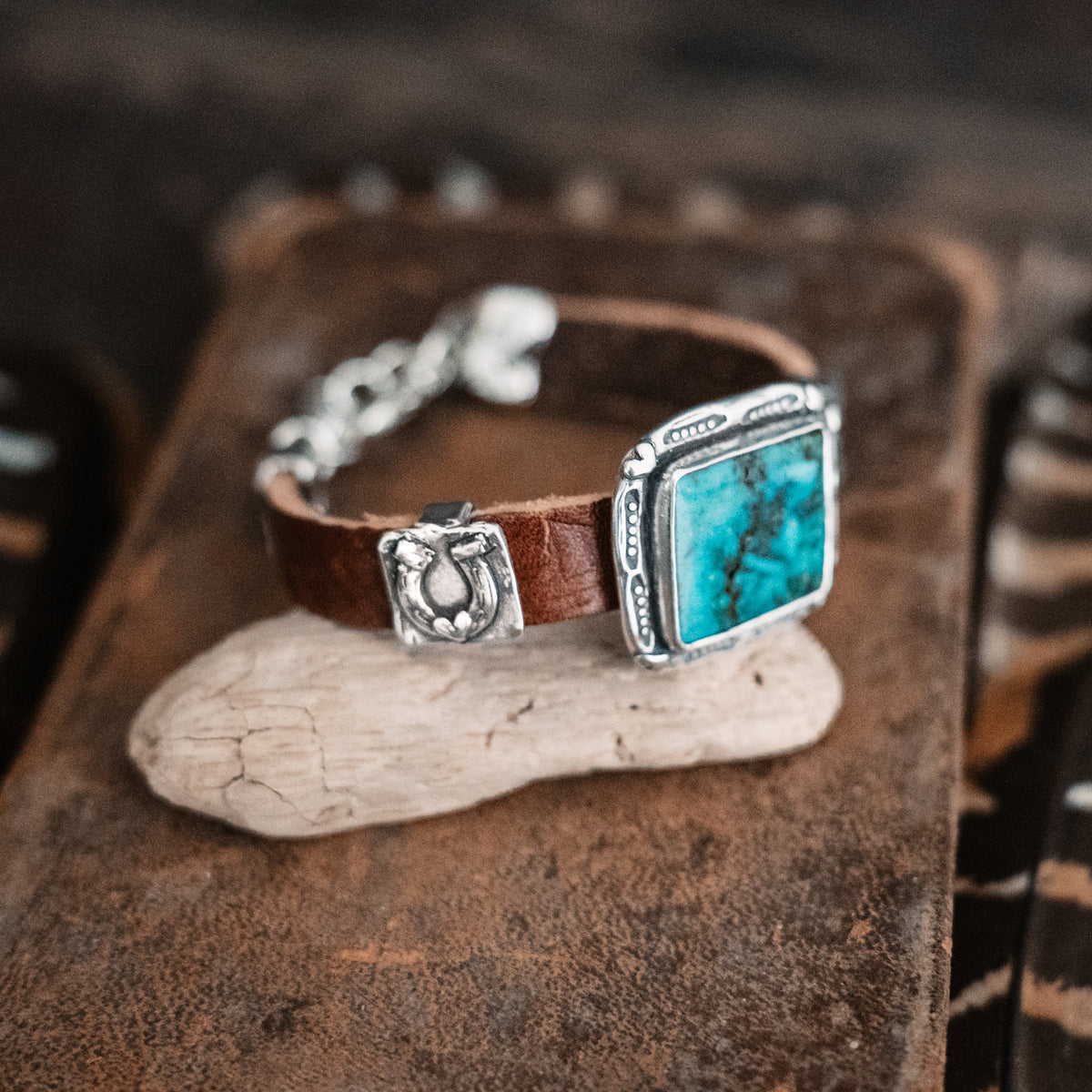 Nomad Cowgirl Heart Turquoise Bracelet