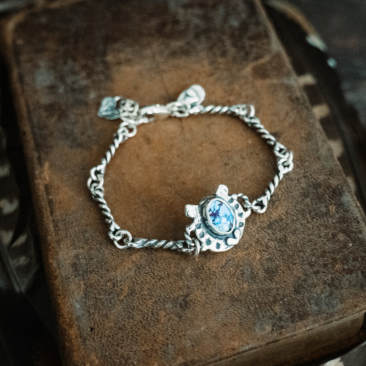 Cowgirl Up Horseshoe Lavender Turquoise Bracelet