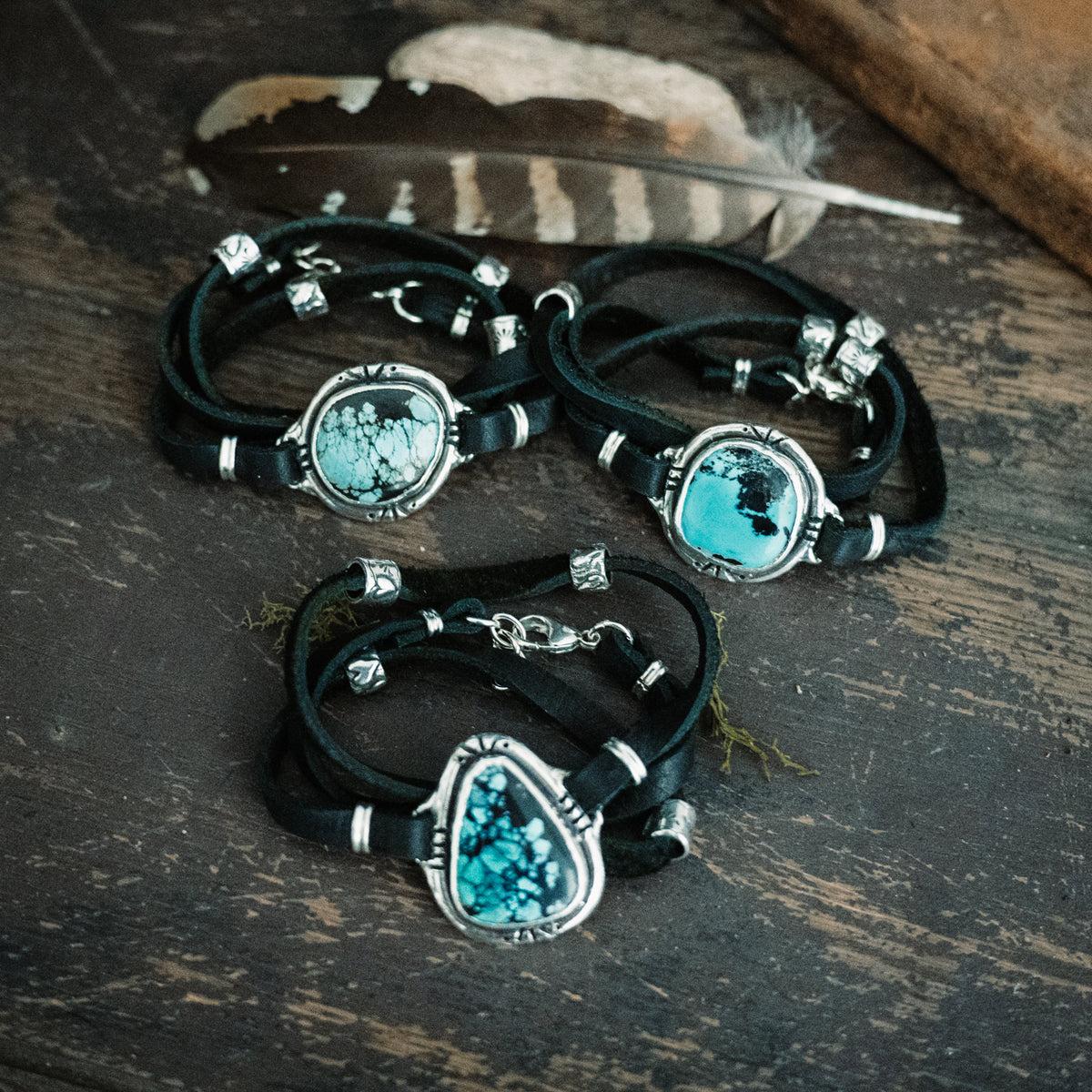 CUSTOM for CARA- Turquoise Wrap Bracelets
