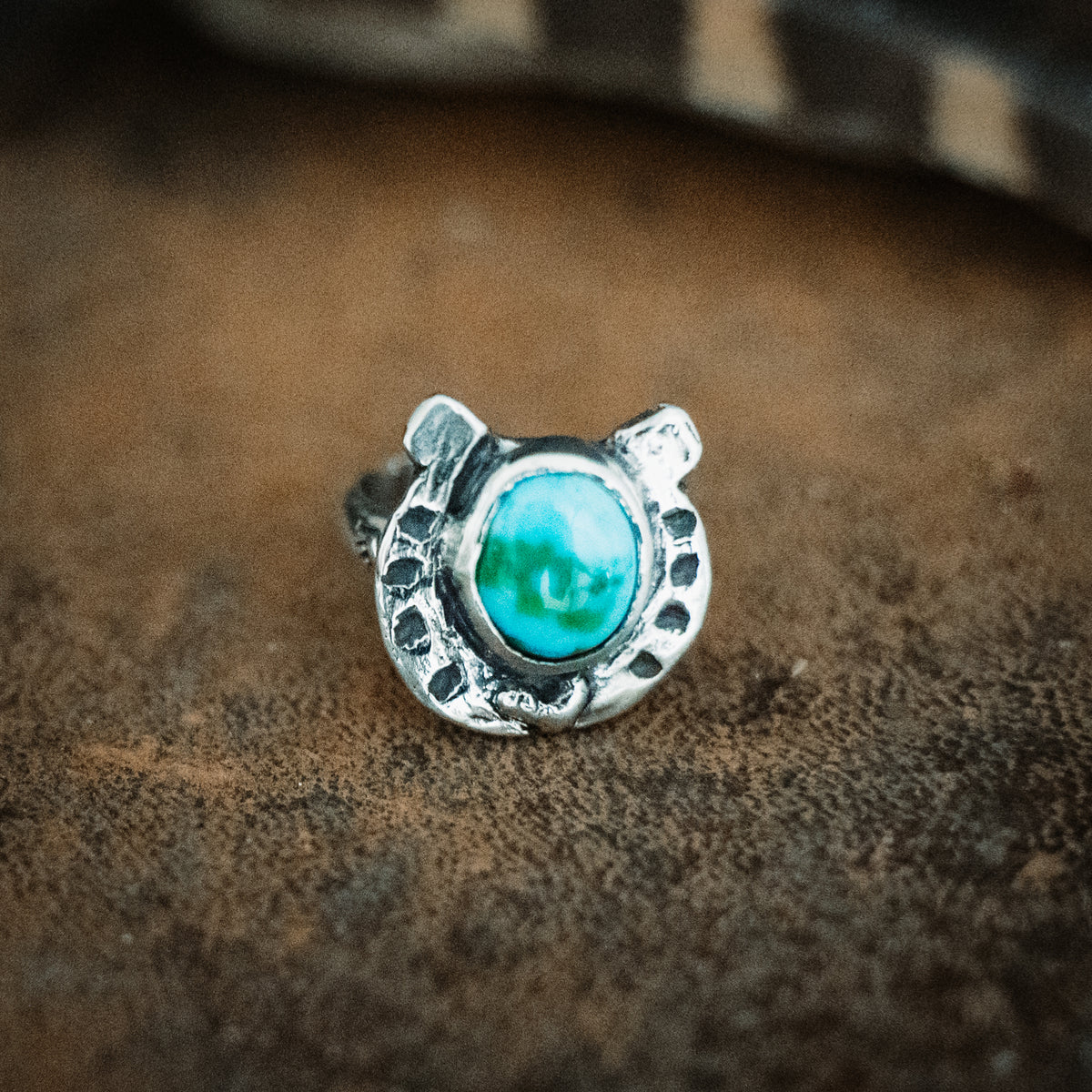 CUSTOM FOR DAWN LEE-Horseshoe Golden Sonoran Gold Turquoise Ring