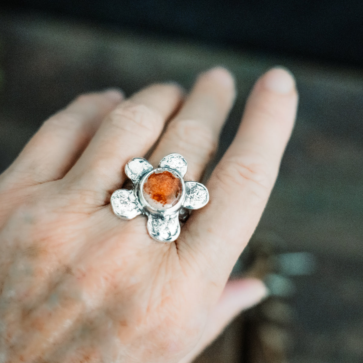 Happy Sunshine Fire Opal Ring- Adjusted to your size