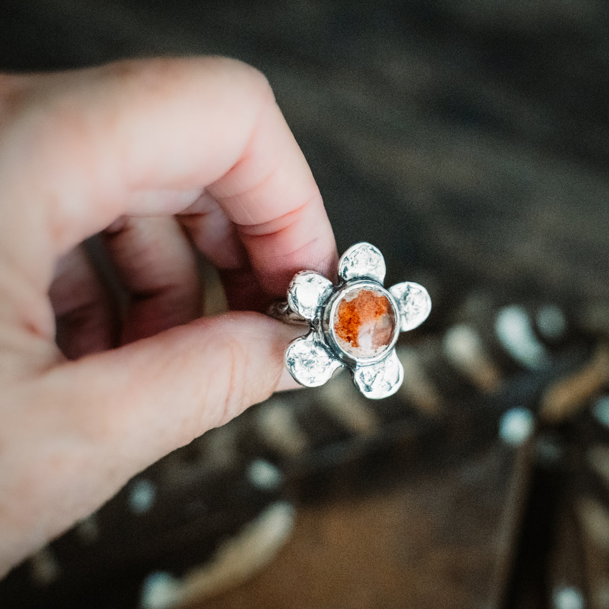 Happy Sunshine Fire Opal Ring- Adjusted to your size