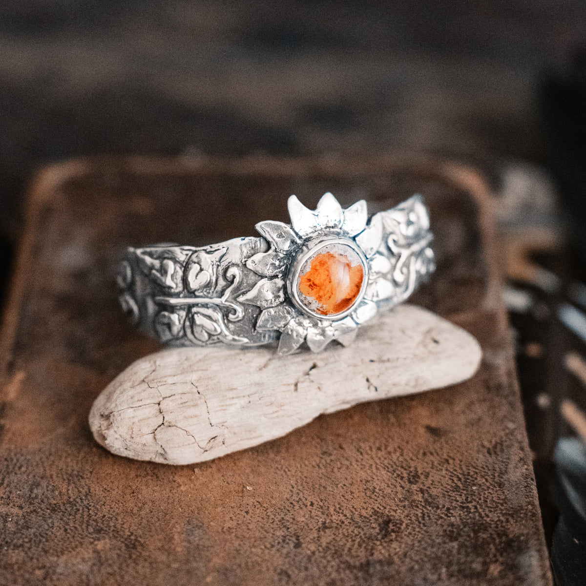 Daybreak Fire Opal Cuff