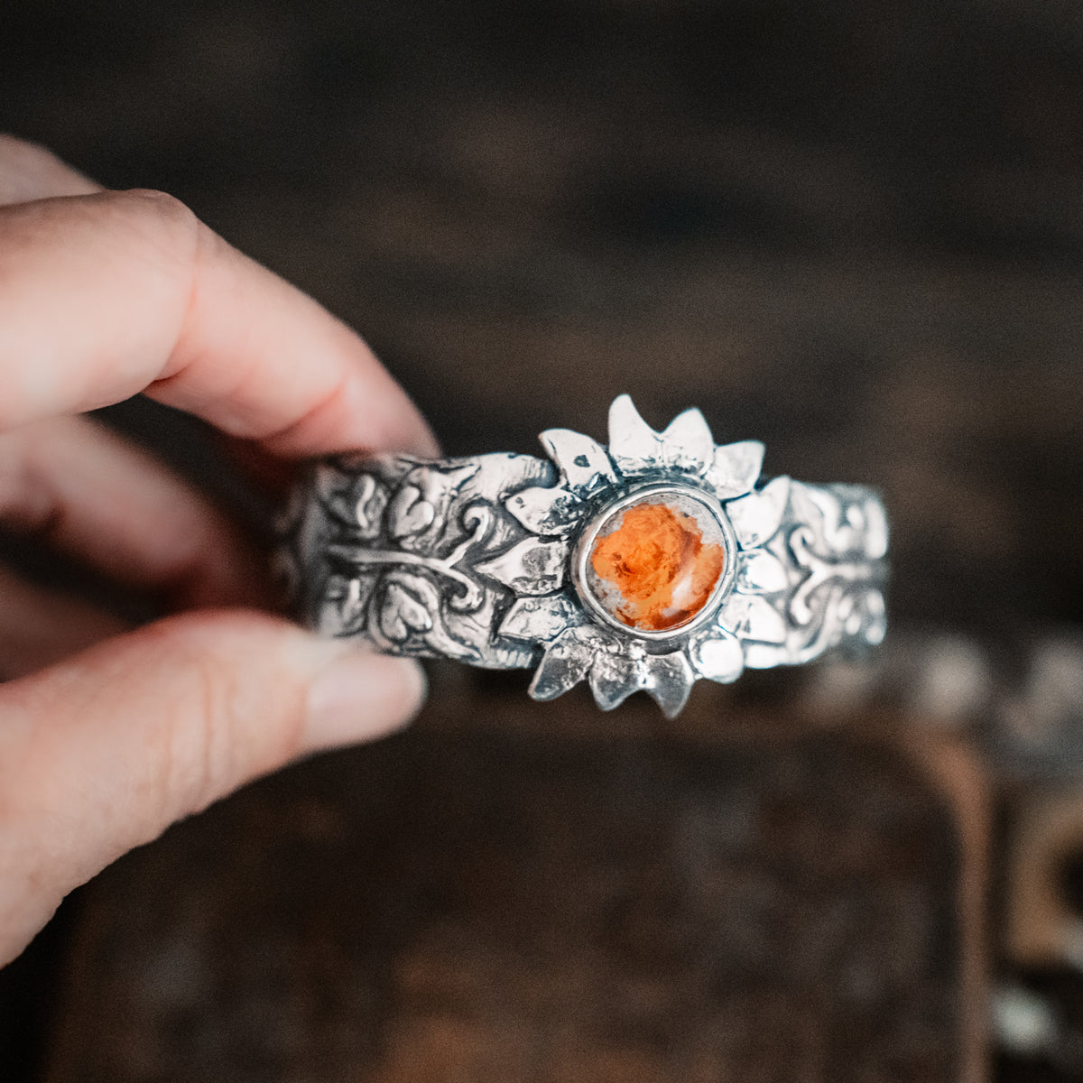 Daybreak Fire Opal Cuff