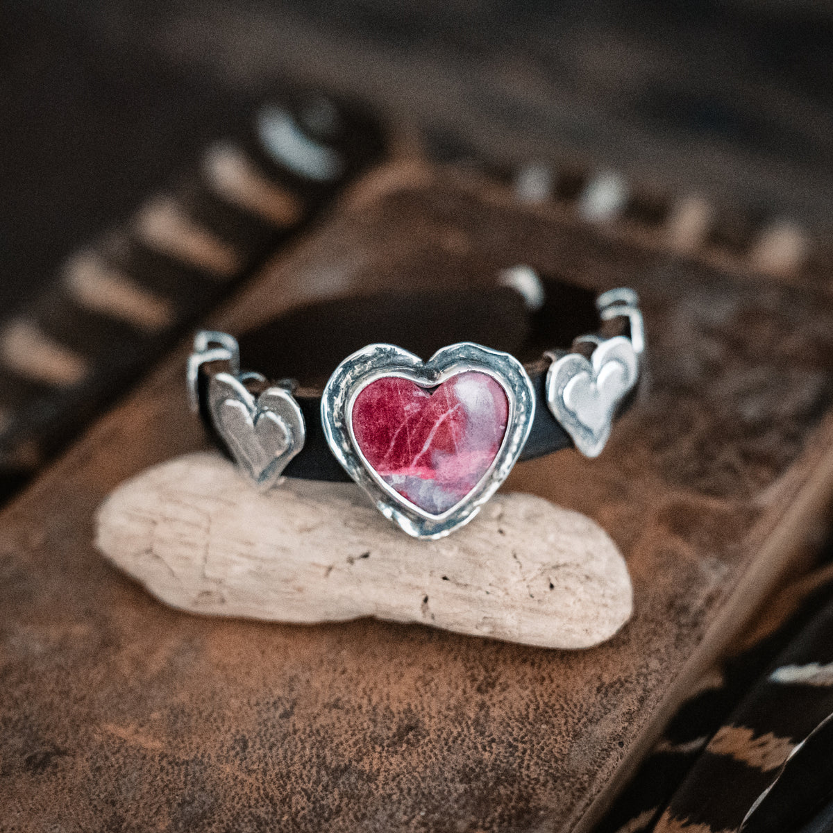 Desert Rose Leather Cuff