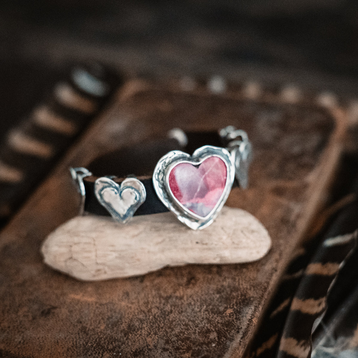 Desert Rose Leather Cuff