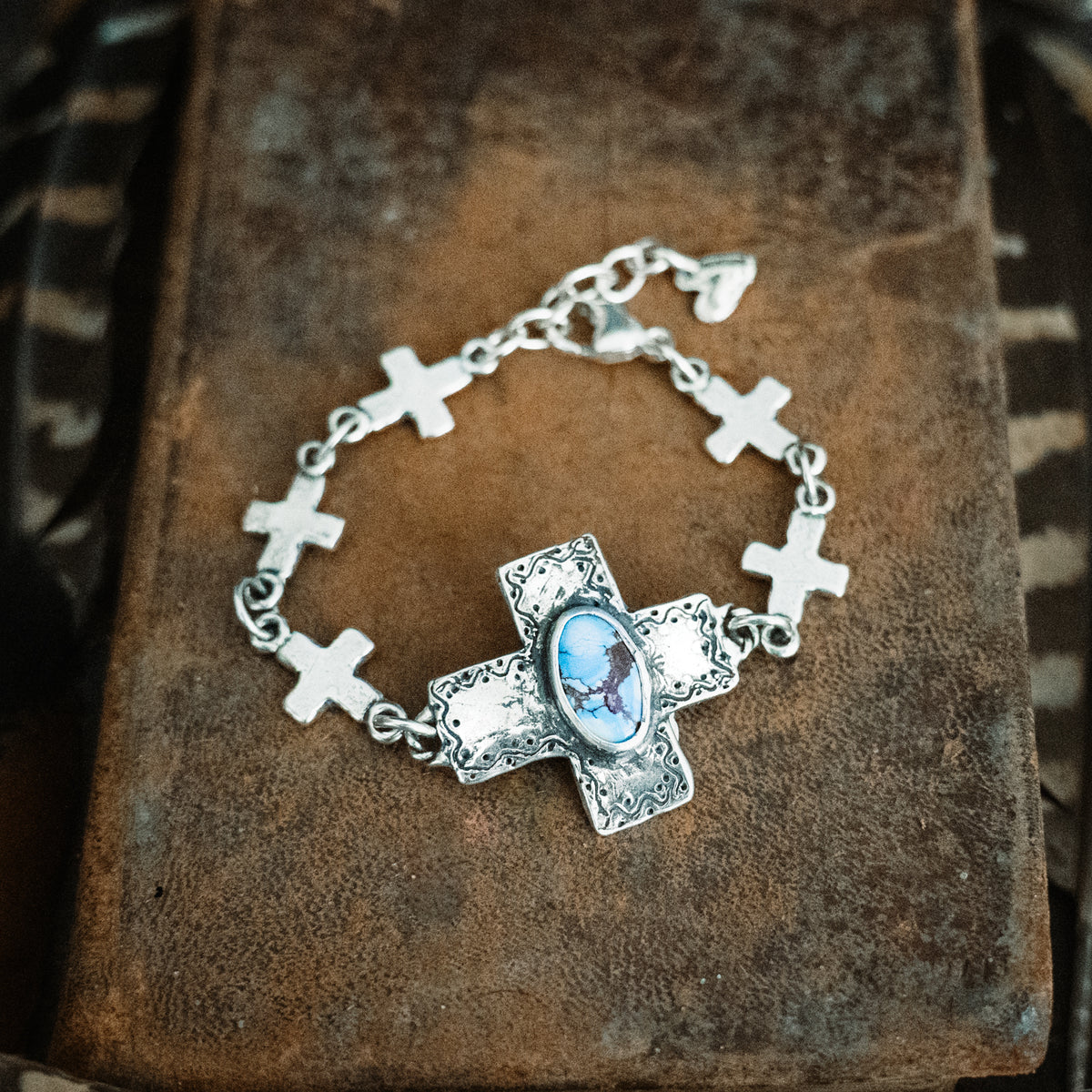 Divine Love Golden Lavender Turquoise Bracelet