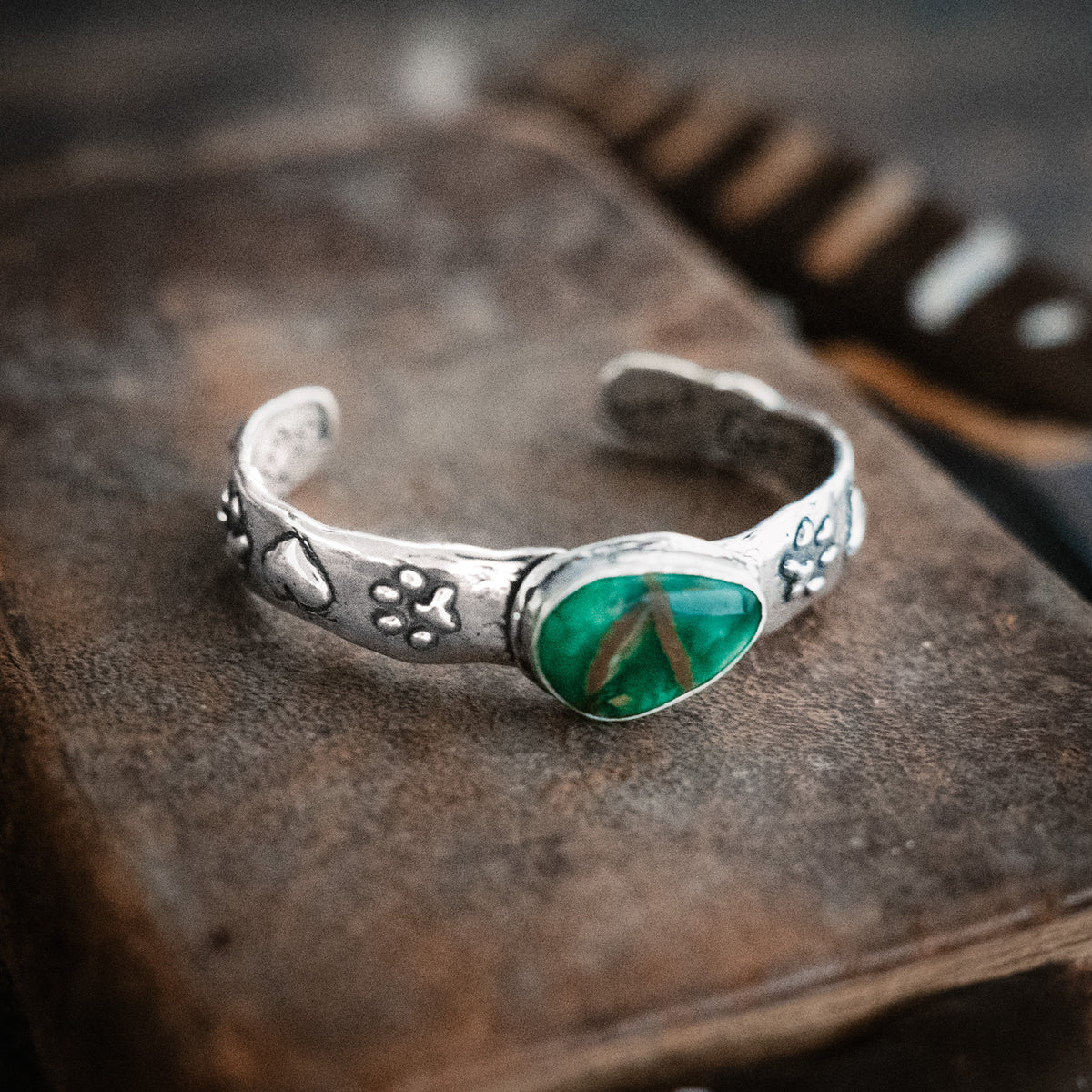 My Dog is Forever in my Heart Turquoise Cuff