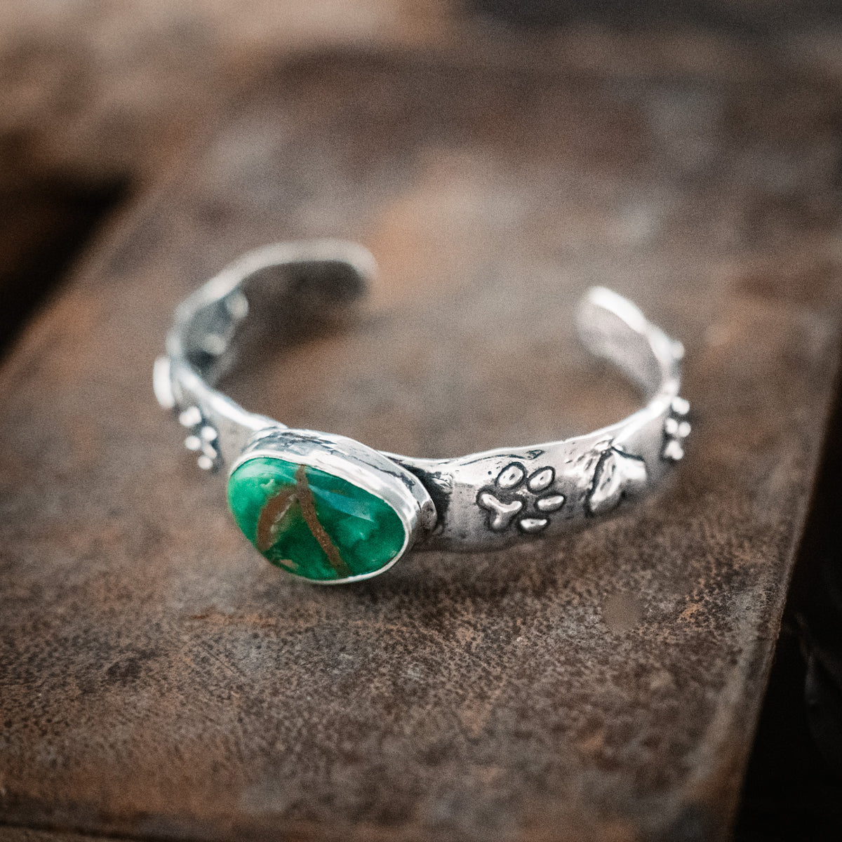 My Dog is Forever in my Heart Turquoise Cuff