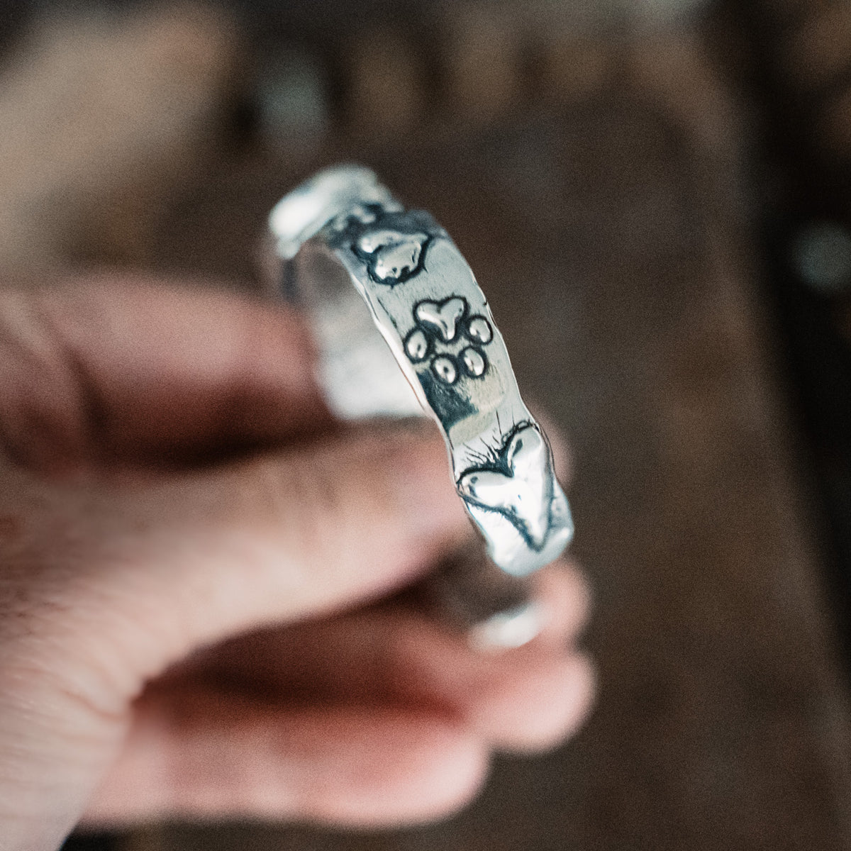 My Dog is Forever in my Heart Turquoise Cuff