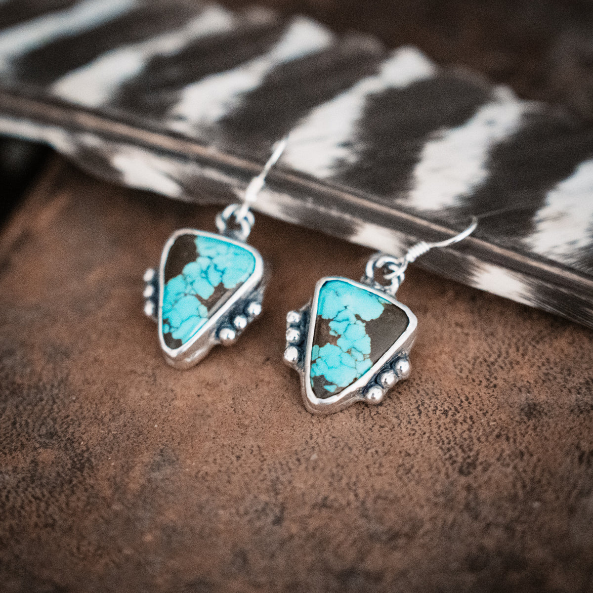 Earth Spirit Number 8 Turquoise Earrings