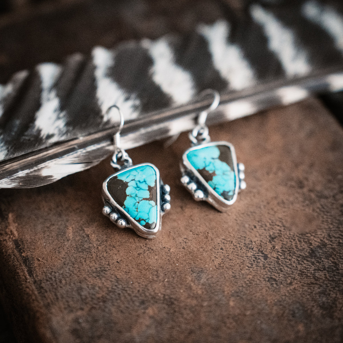 Earth Spirit Number 8 Turquoise Earrings