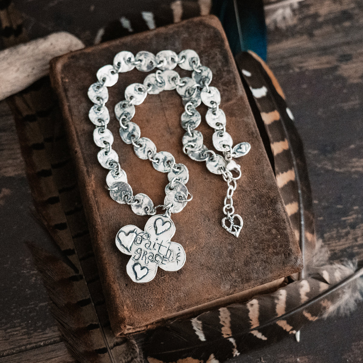 Faith and Grace White Buffalo Necklace