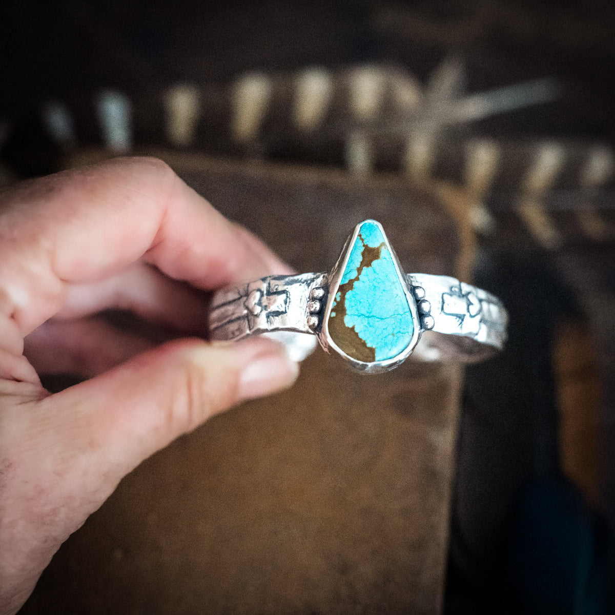 Faith is Daring Turquoise Cuff