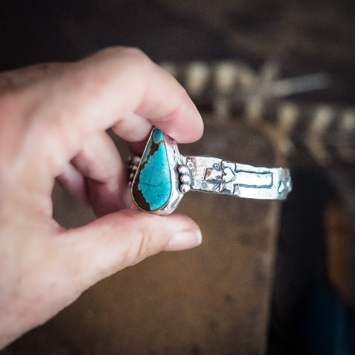 Faith is Daring Turquoise Cuff