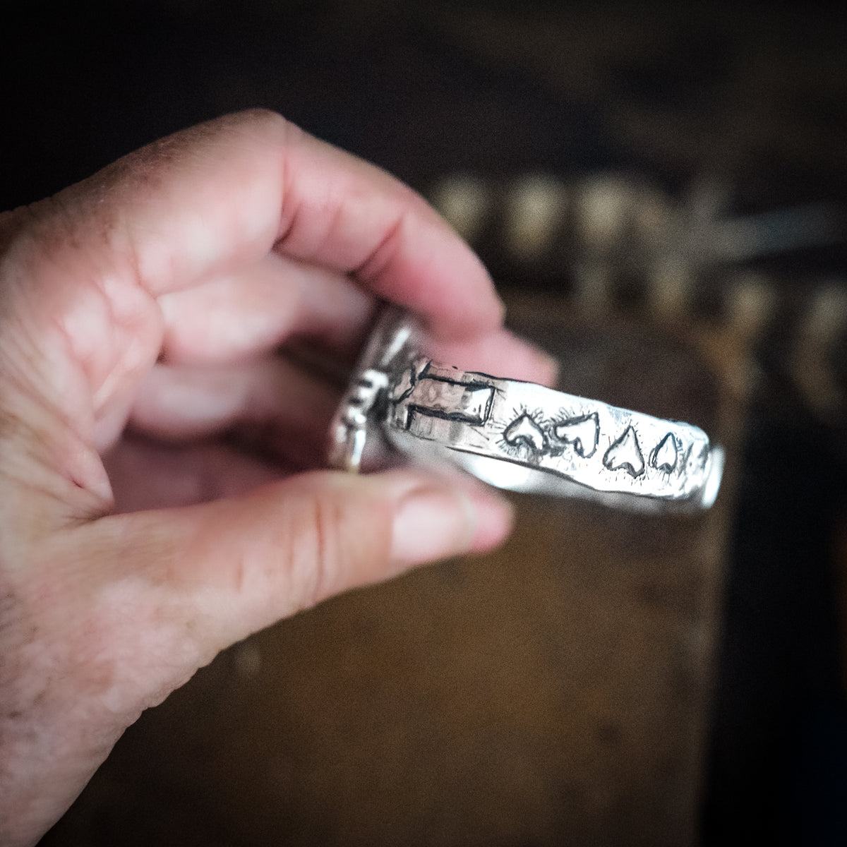 Faith is Daring Turquoise Cuff