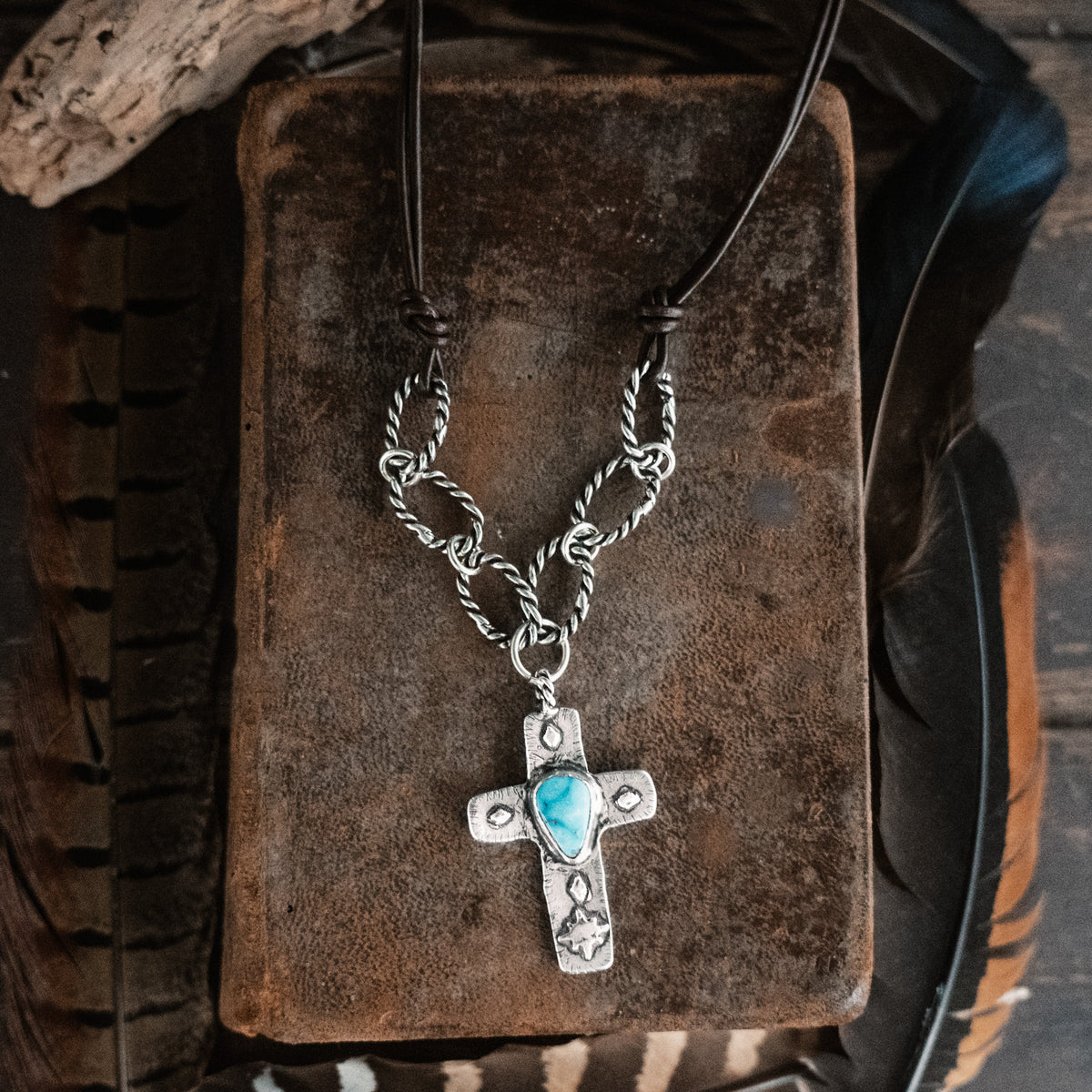 Faith Follows the Light Turquoise Necklace