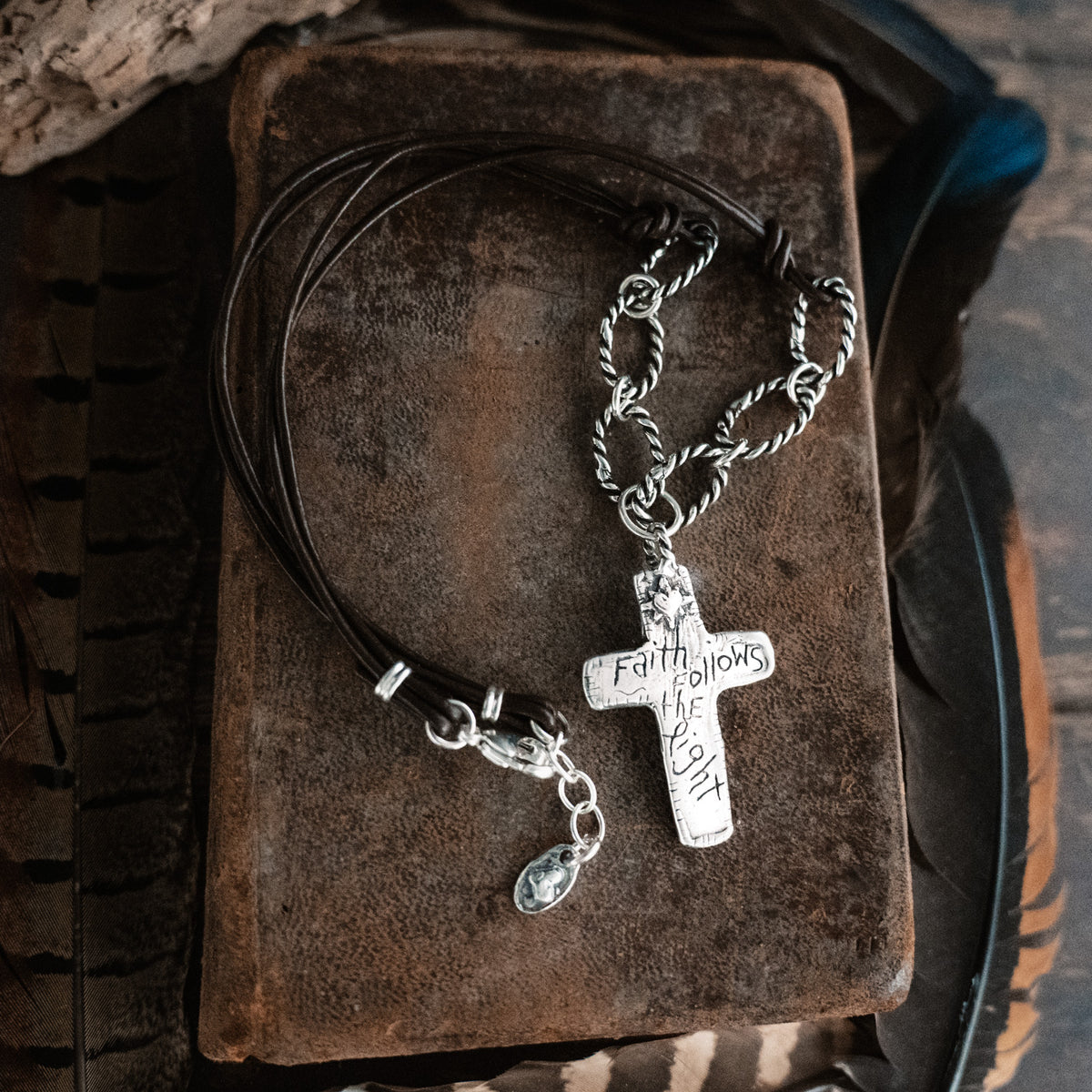 Faith Follows the Light Turquoise Necklace