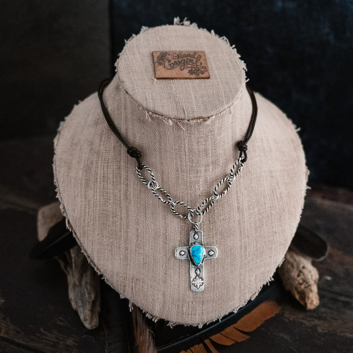 Faith Follows the Light Turquoise Necklace