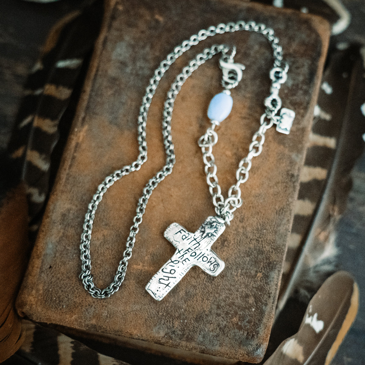 Faith Follows the Light Amethyst Necklace
