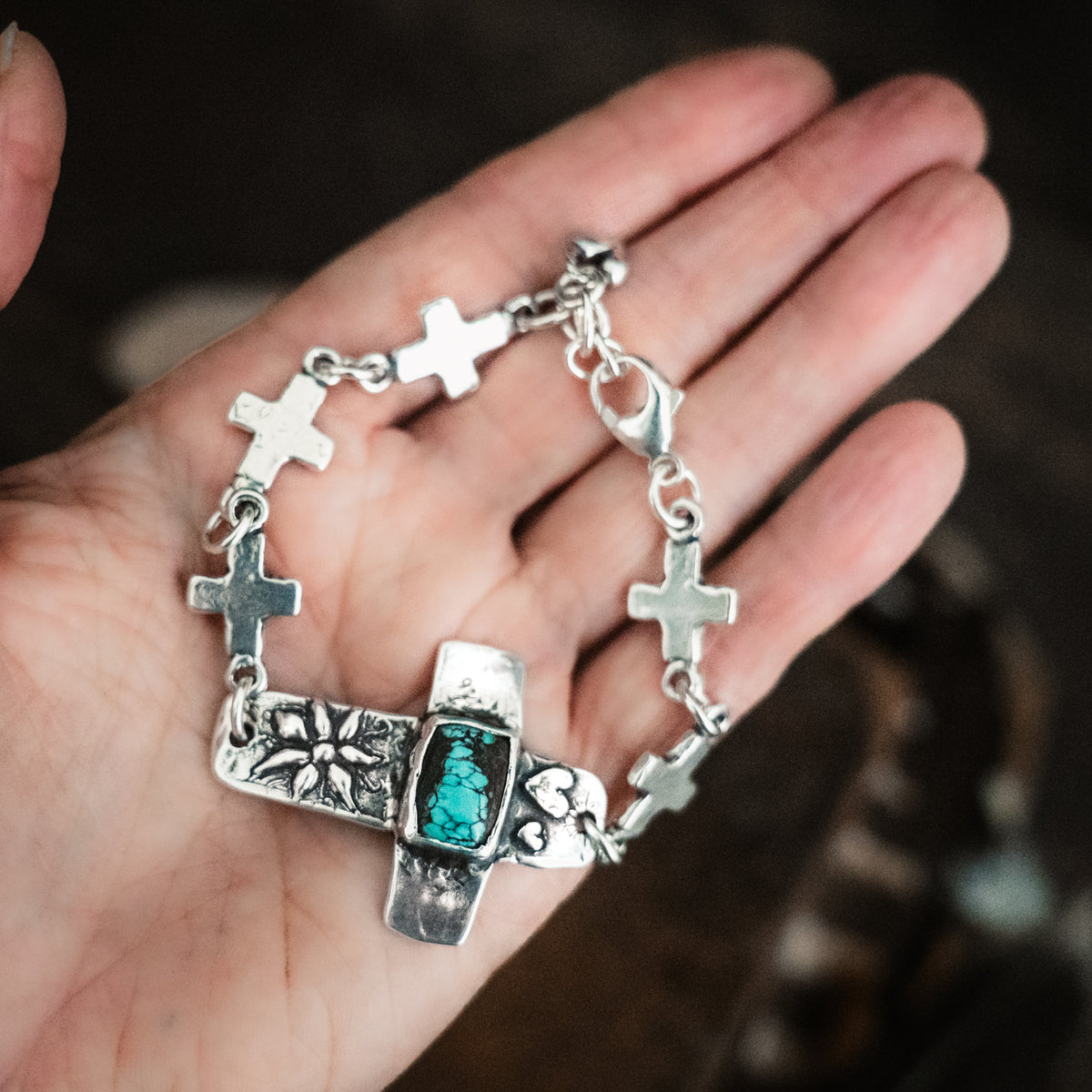 Faith Lights The Way Turquoise Bracelet