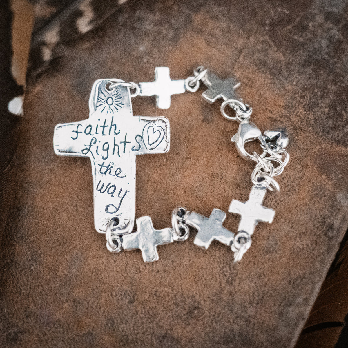 Faith Lights The Way Turquoise Bracelet