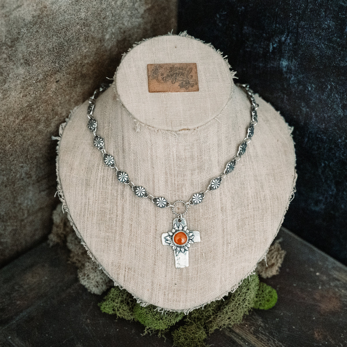 Faith Lights The Way Fire Opal Necklace