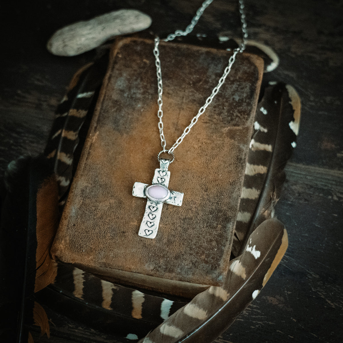 Faith Makes All Things Possible Pink Opal Necklace
