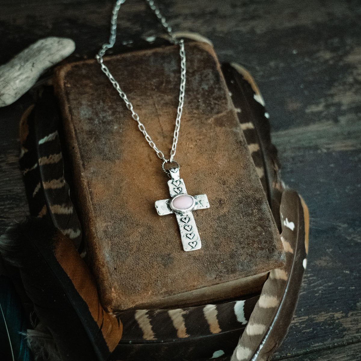 Faith Makes All Things Possible Pink Opal Necklace