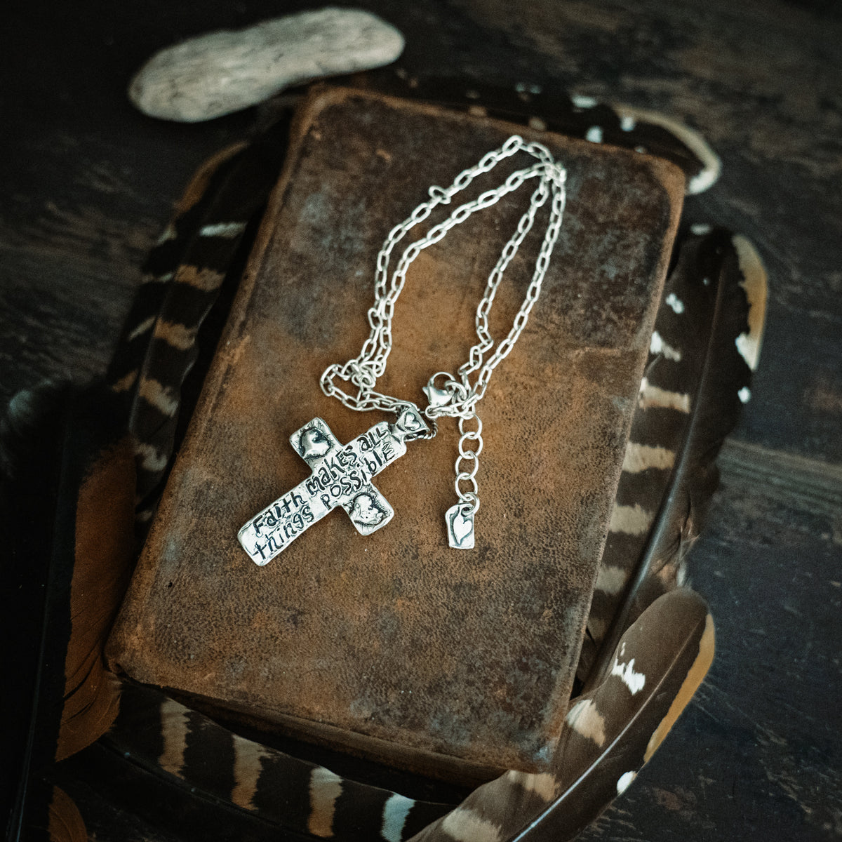 Faith Makes All Things Possible Pink Opal Necklace
