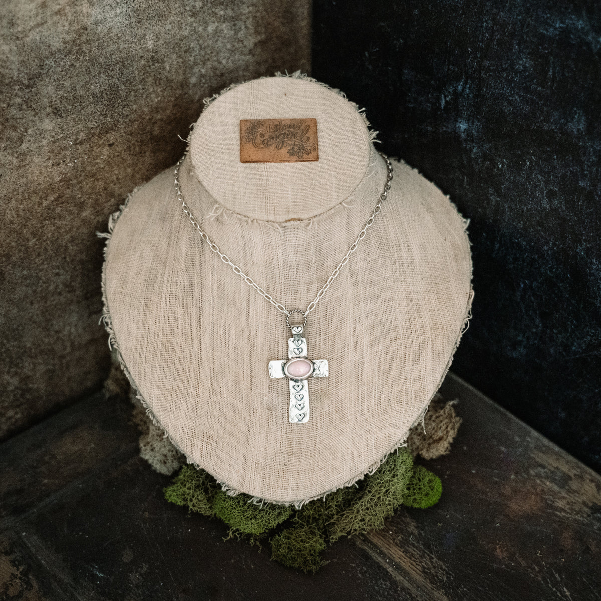 Faith Makes All Things Possible Pink Opal Necklace