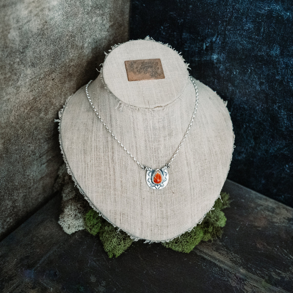 Big Horseshoe Fire Opal Necklace